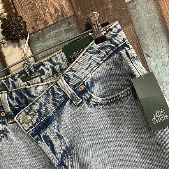 Wild Fable Light Blue Frayed Hem Jean Shorts - Picture 6 of 14